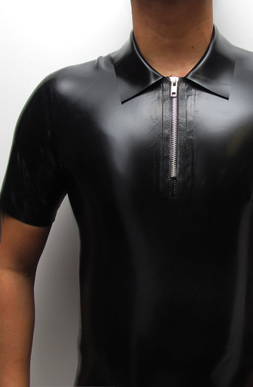 zip up polo shirt